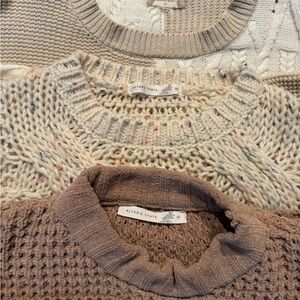 Altar'd State Neutral and Cream Sweaters